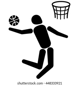 This is sport pictogram mode Basketball, games. Ideal for materials on sport and institutional