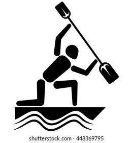 This is sport pictogram mode Canoeing Speed games. Ideal for materials on sport and institutional