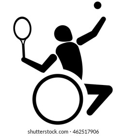 This is sport pictogram, tennis to wheelchair, games. Ideal for materials on sport and institutional