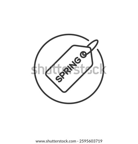 This spring tag icon reflects a seasonal commerce theme, showcasing fresh designs perfect for promoting spring collections or limited-time offers effectively
