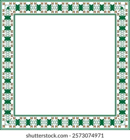 This Square Border with  Double Green Lines can be used as a photo frame and album cover design.