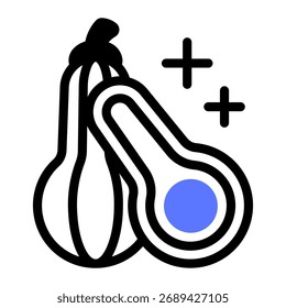 This Squash icon is suitable for Vegetables, Vegetarian, Organic Food, etc.