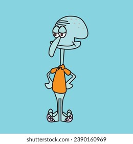 This is the Squidward Tentacles character vector