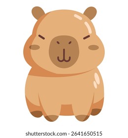 This Squinted capybara illustration is suitable for Capybara lover, wildlife animal, etc.