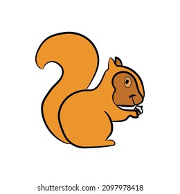 This is Squirrel clipart. Digitally drawing and colored and downloading easily. Anyone can change colors with their own skills.