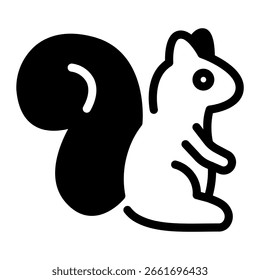 This Squirrel icon is suitable for Autumn Season, etc.