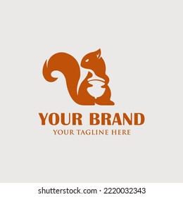 this is a squirrel logo vector illustration