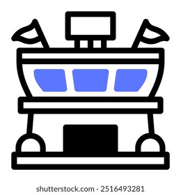 This Stadium icon is suitable for football, soccer, sport etc.