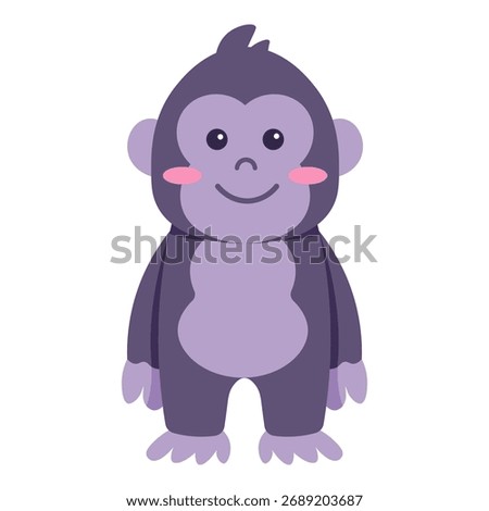 This standing gorilla illustration is suitable for animal especially Gorilla.