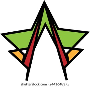 This is a star logo design icon