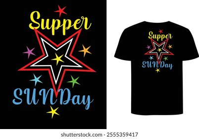 This is star sun day t-shirt designs, its a popular day all over the world, like and love this day.