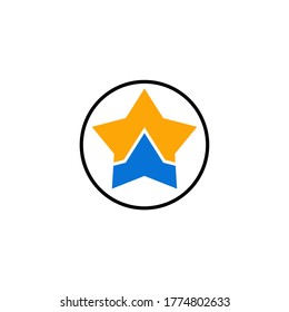 This is a stars logo template