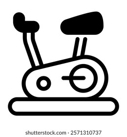 This Stationary bike icon is suitable for Fitness, Healthy Lifestyle, Sports, etc.