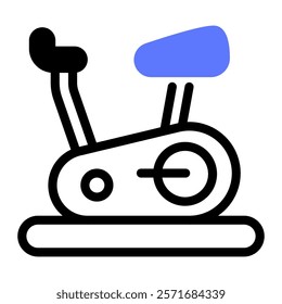 This Stationary bike icon is suitable for Fitness, Healthy Lifestyle, Sports, etc.