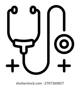 Este icono del estetoscopio es conveniente para la farmacia.