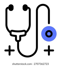 Este icono del estetoscopio es conveniente para la farmacia.