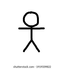 this is stickman icon symbol illustration on white background