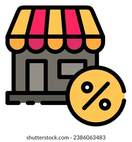 This Store icon is suitable for Black Friday, shopping, ecommerce, etc.