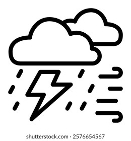 This Storm icon is suitable for weather, season, meteorology, etc.