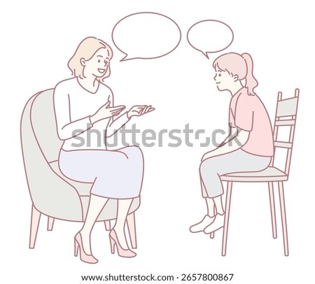 This story centers on a conversation between a mature woman and a young girl about key communication in therapy
