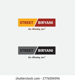 This Is Street Biryani Logo With Grayscale Conversion