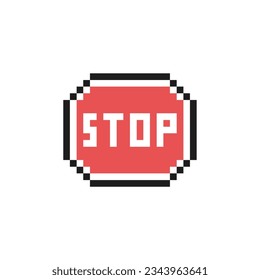 this is street sign icon in pixel art with red color and white background this item good for presentations,stickers, icons, t shirt design,game asset,logo and your project.