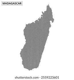 This striking artwork showcases the outline of Madagascar, emphasizing its unique shape and geographical significance.