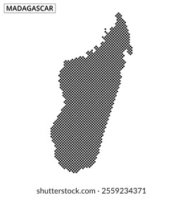 This striking artwork showcases the outline of Madagascar, emphasizing its unique shape and geographical significance.