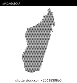This striking artwork showcases the outline of Madagascar, emphasizing its unique shape and geographical significance.