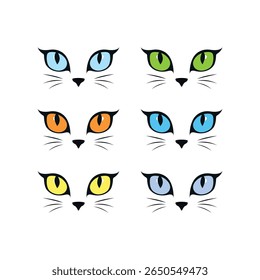 This striking Cat Eyes Vector Design captures the mysterious and captivating gaze of a feline. Perfect for use in Halloween graphics, animal-themed projects, t-shirt prints, poster designs.