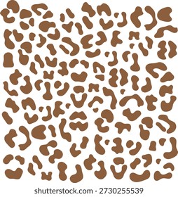 Este gráfico impressionante apresenta um padrão perfeito composto inteiramente de manchas irregulares de leopardo marrom em um fundo branco nítido. O design imita as marcas naturais de um felino, oferecendo uma textura ousada e versátil ideal para têxteis de moda e projetos de design gráfico contemporâneo. É perfeito para embrulhar papel, papel de parede, ou adicionar um elemento de chic selvagem para a mídia digital. O layout de alto contraste garante excelente visibilidade e forte impacto visual, tornando este motivo repetitivo altamente comercializável para inúmeras aplicações que exigem uma estética de impressão animal.