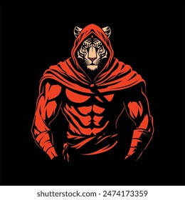 This striking Spartan Tiger illustration blends the fierce power of a tiger with the indomitable spirit of a Spartan warrior.