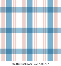 This is a striped blue and pink check pattern background illustration in a colorful, simple, modern, and trendy style. Pattern graphic used for wallpaper, tile, fabric, textile, interior.