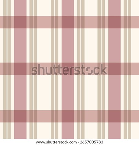 This is a striped pink and beige check pattern background illustration in a colorful, simple, modern, and trendy style. Pattern graphic used for wallpaper, tile, fabric, textile, interior.