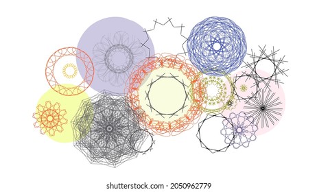 This is a stroke illustration art that forms a motif using a vector isolated on a white background.