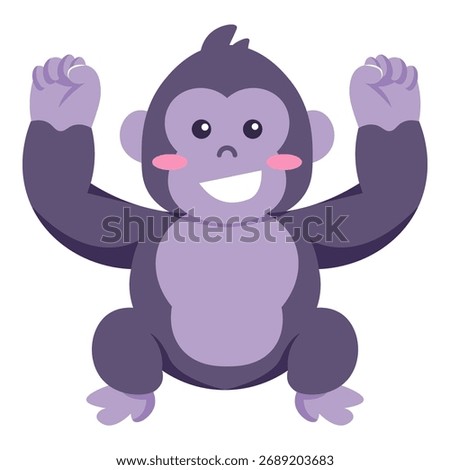 This strong gorilla illustration is suitable for animal especially Gorilla.