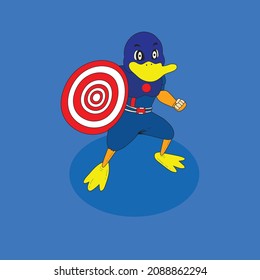 this is a strong and mighty hero duck