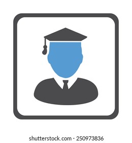 This student icon relates to education and science. It is recommended for use on websites, web applications and mobile applications.