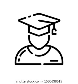 This is student vector icon with white background
