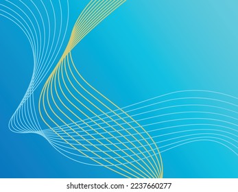 This stunning abstract artwork features a bold blue background with vibrant yellow and blue lines, creating a sense of movement and depth. Perfect for adding a pop of color to any room.