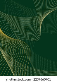 This stunning abstract artwork features bold green hues and abstract yellow lines that dance across the canvas, creating a lively and dynamic composition that is sure to captivate the eye.