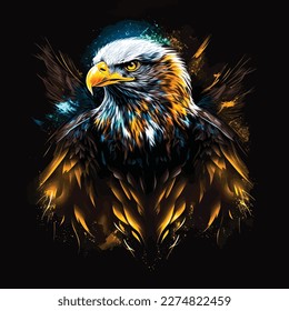 This stunning eagle illustration captures the majestic beauty and strength of the iconic bird of prey. With intricate details and bold colors, this illustration is perfect for a variety of projects.