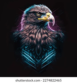 This stunning eagle illustration captures the majestic beauty and strength of the iconic bird of prey. With intricate details and bold colors, this illustration is perfect for a variety of projects.