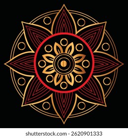 This stunning mandala showcases a perfect blend of symmetry and intricate layering.