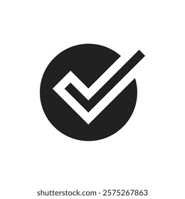 This stylish checkmark icon is perfect for representing approval symbols, affirmative actions, or task completion graphics. Its minimalist design significantly enhances visual clarity and appeal