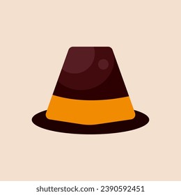 Este elegante sombrero cuenta con una banda marrón y naranja, lo que lo convierte en el accesorio perfecto para la temporada de Acción de Gracias. 