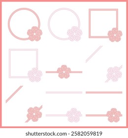 This is a stylish Japanese-style illustration of cherry blossoms tied with mizuhiki.
MIZUHIKI gives a prestigious and congratulatory impression, and is recommended for spring celebrations.