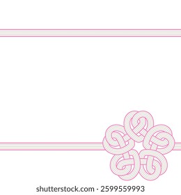 This is a stylish Japanese-style illustration of cherry blossoms tied with mizuhiki. MIZUHIKI gives a prestigious and congratulatory impression, and is recommended for spring celebrations. 