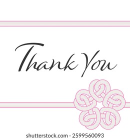 This is a stylish Japanese-style illustration of cherry blossoms tied with mizuhiki. MIZUHIKI gives a prestigious and congratulatory impression, and is recommended for spring celebrations. 