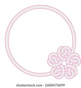 This is a stylish Japanese-style illustration of cherry blossoms tied with mizuhiki. MIZUHIKI gives a prestigious and congratulatory impression, and is recommended for spring celebrations. 